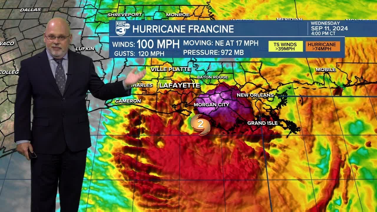 Hurricane Francine strengthens to Category 2 storm: 'There's always one big surprise'