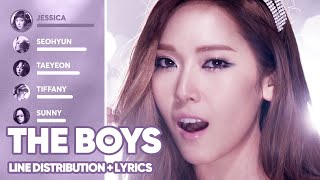 Girls&#39; Generation - The Boys (Line Distribution + Lyrics Color Coded) PATREON REQUESTED