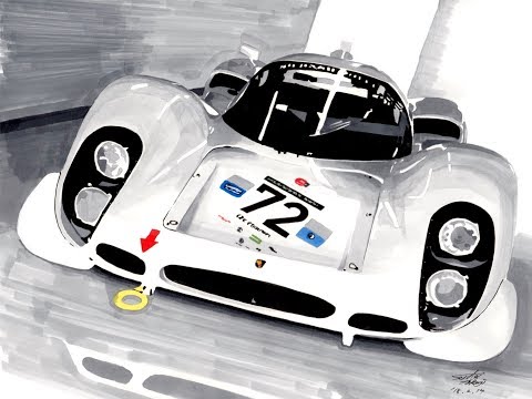 Thumbnail for Porsche 907 Drawing 車 イラスト by Porsche 907