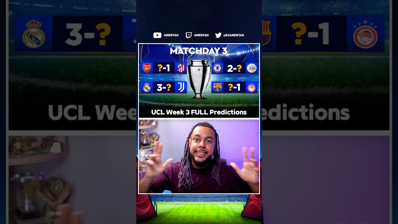 UCL Week 3 Predictions in 90 Seconds!