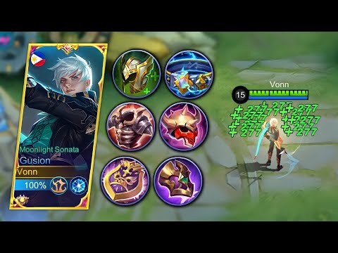 GUSION TANK BUILD + VENGEANCE SPELL IN EXP LANE!! (It Works?!)