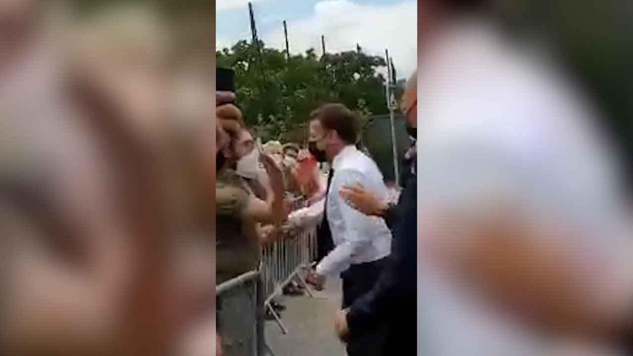 Video: un hombre abofetea a Macron en el sur de Francia