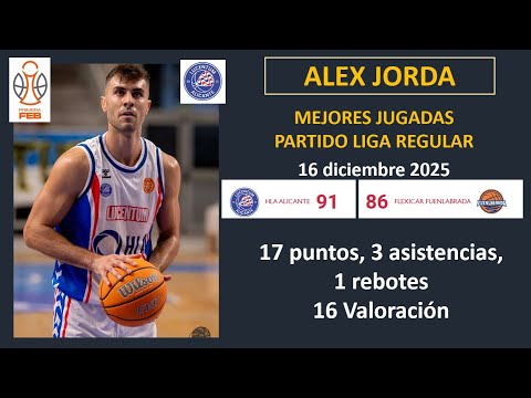 Alex Jordá #21: 17 Puntos en HLA ALICANTE vs FUENLABRADA (Temporada 25/26)
