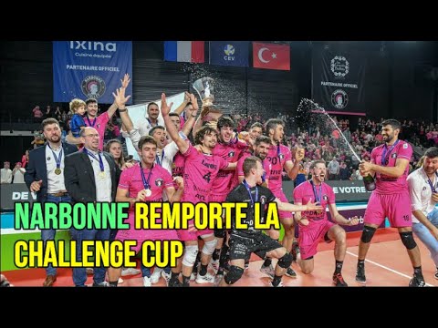 Narbonne remporte la Challenge Cup après sa victoire au set en or face à Ankara | Narbonne Volley