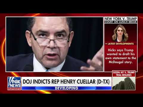 Rep. Henry Cuellar (D-Texas) is indicted by the Justice Department for bribery and money laundering.