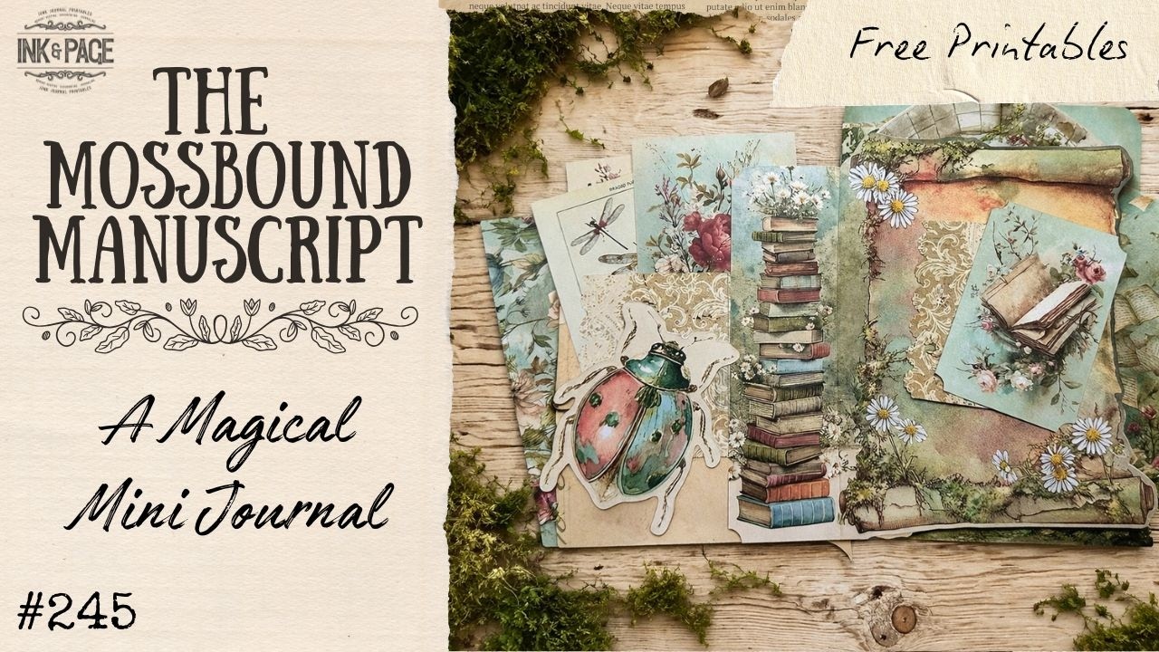 The Mossbound Manuscript: Mini Journal Tutorial + Free Printable -- Beginner Friendly!