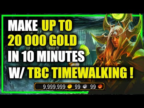 9.2.7: Make TONS of GOLD w/ TBC Timewalking! Easy 10 minutes farm! WoW Shadowlands GoldMaking