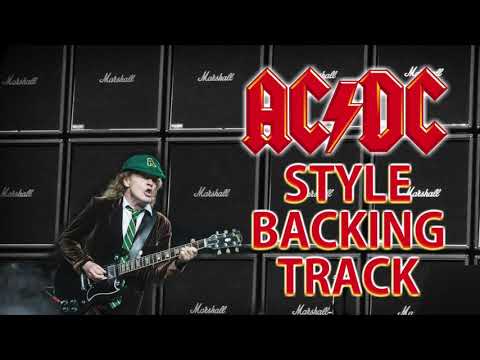 AC/DC Style Rock Backing Track - Key - A