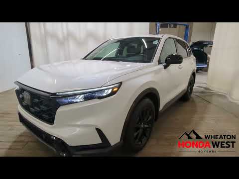 2026 Honda CR-V Hybrid EX-L AWD in Meteoroid Gray Metallic for sale at Wheaton Honda West in Calgary, AB