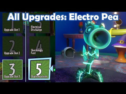 All Upgrades: Electro Pea - Loads of Variants PvZ Gw2 Mod