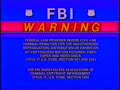 Disney S FBI Warning Screen 1960 1965 VHS
