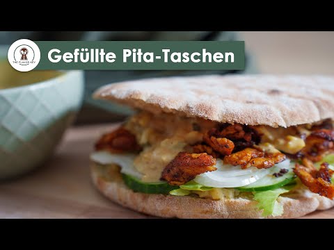 Hähnchen Pita: Einfaches Rezept für gefüllte Pita-Taschen mit Gemüse