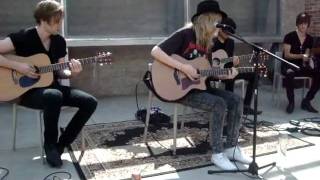 Ladyhawke performs &quot;Love Don&#39;t Live Her&quot; live at a small acoustic show in Los Angeles