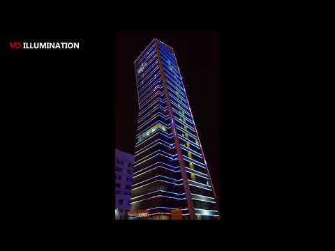 Dream Tower Building Media Facade Landscape Lighting Decoration with LED Pixel Lights