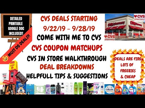 HOT🔥DEALS & FREEBIES|CVS COUPON MATCHUPS DEALS STARTING 9/22/19|DEAL BREAKDOWNS COME WITH ME TO CVS Video