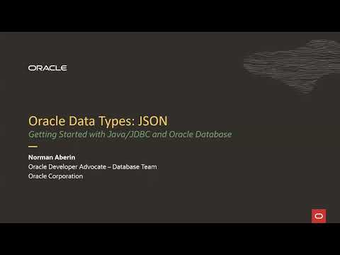 Episode 4:  JSON and JSON datatypes in the Oracle Database