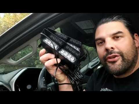 XRIDONSEN Police Dash Lights Emergency Strobe Lights Windshield for Police Vehicles Trucks XR-S1-RB