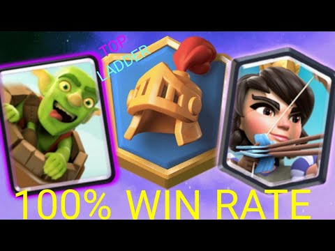 100% WIN RATE (ROAD TO TOP LADDER) WITH THE BEST LOG BAIT DECK _ CLASH ROYALE