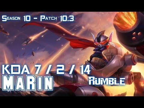 MaRin RUMBLE vs ALISTAR Supp - Patch 10.3 KR Ranked
