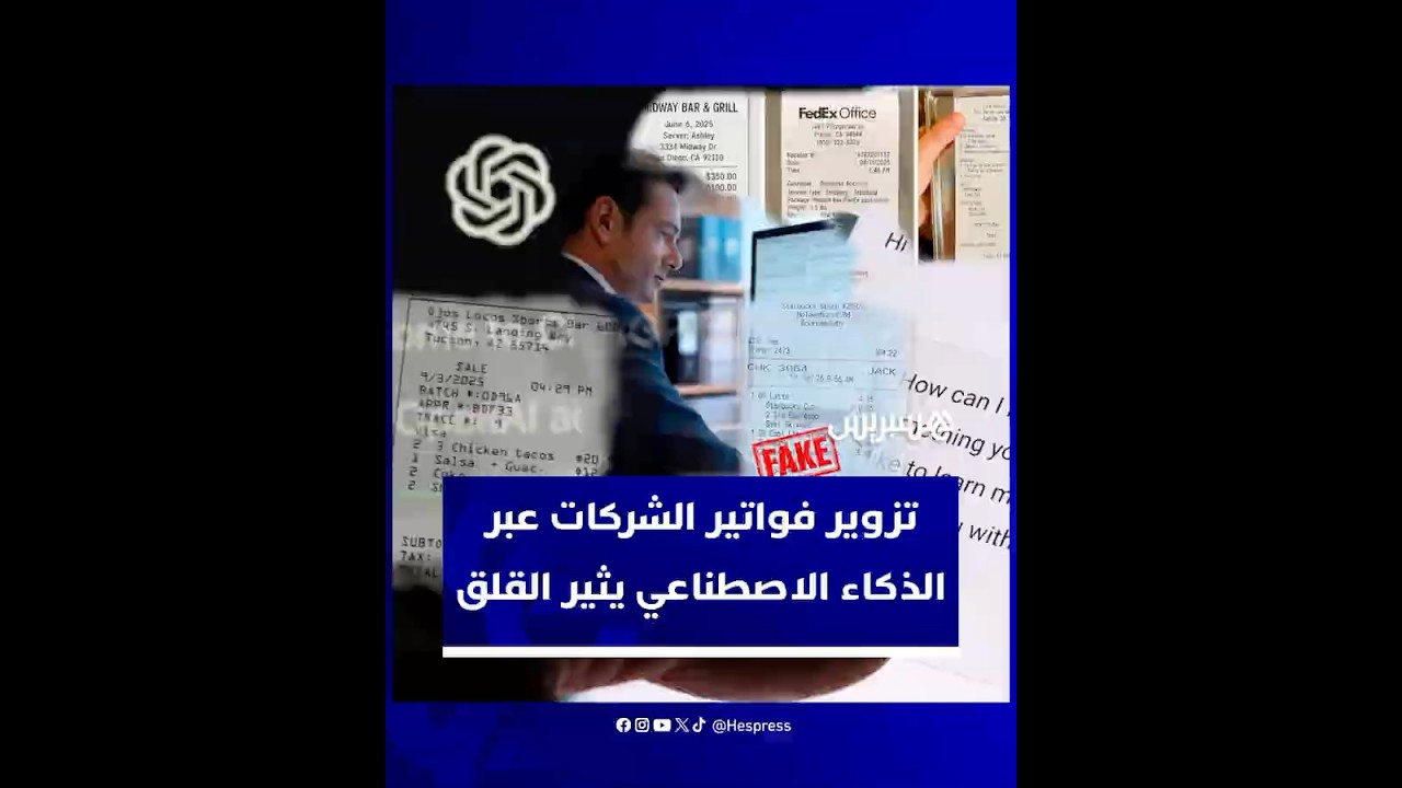 الذكاء الاصطناعي يفتح بابا جديدا للاحتيال المالي.. موظفون يستخدمونه لتوليد فواتير مزيفة thumbnail
