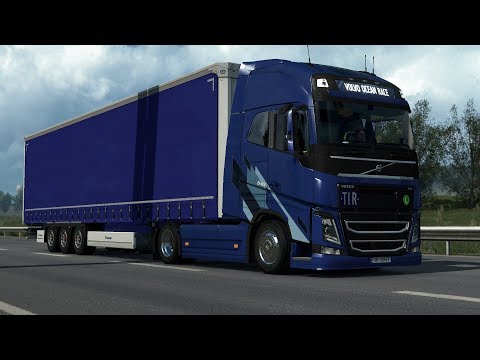 ETS 2 1.32 - Volvo FH16 540 Ocean Race Low Deck + Krone Mega Liner - Trip: Strasbourg - Lyon