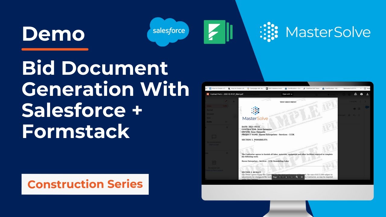 Bid Document Generation With Salesforce + Formstack