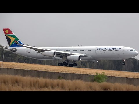 30 pousos de aeronaves pesadas no aeroporto OR Tambo | Joanesburgo OR Tambo Airport Avião Spotting