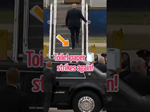 Trump has toilet paper 🧻 stuck to his shoe! 🤣