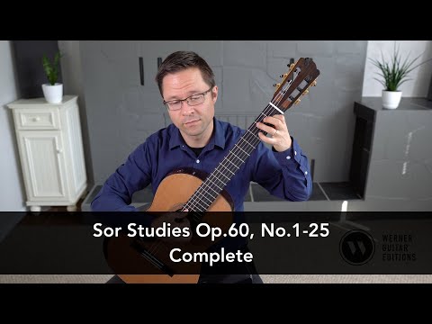 Complete Sor Studies, Op.60 No.1-25 by Fernando Sor for Classical Guitar