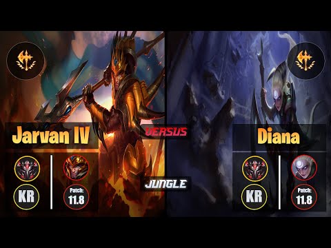 GrandMaster JARVAN IV [Conqueror] (Jungle) VS  DIANA - Grandmaster KR Patch 11.8