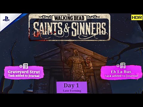 🧟 Day 1|Graveyard Strut: THE WALKING DEAD SAINTS & SINNERS PSVR Gameplay Walkthrough (PS5 1080P HDR)