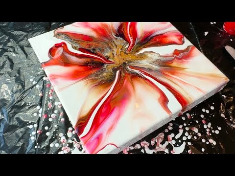 Paint & Water only! Dutch Pour Bloom 🌺 Acrylic Pouring Tutorial