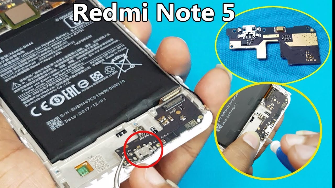 Xiaomi Redmi Note 5 Charging Pin Problem || How to Replace Redmi Note 5 CHARGING USB PORT
