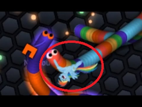 Slither.io Happy Rainbow Horse New Slither Skin Gameplay - YouTube