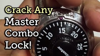 Break open any Master Combo Lock in 8 tries or less!