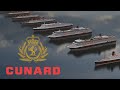 CUNARD Fleet Length Comparison 3D