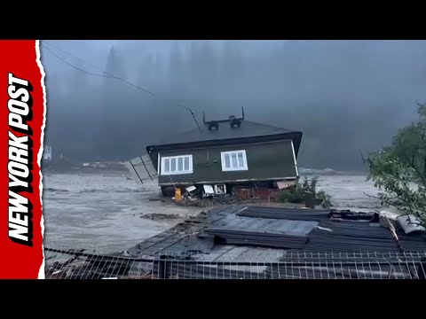 Home swept away as deadly floods rip through Romanian villages