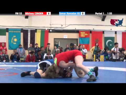 53 KG RR5 - Whitney Conder (USA) vs Samar Ramadan Ali (EGY)
