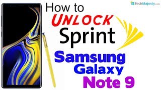 How to Unlock Sprint Samsung Galaxy Note 9 - Use in USA and Worldwide