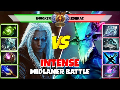INVOKER (Mid) vs LESHRAC (Mid) - Epic Battle Of Immortal Rank Dota 2 Players - Z Dota 2