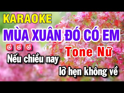Karaoke Mùa Xuân Đó Có Em Nhạc Sống Tone Nữ Am Beat Hay | Huỳnh Lê