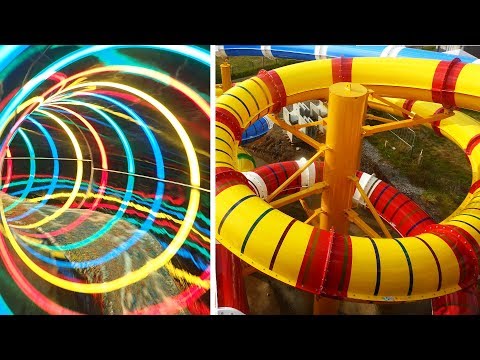 gelbe Speed-Rutsche :: Röhrenrutsche | Camping Franceloc L'hirondelle Oteppe [NEU 2017]