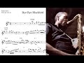 Sonny Stitt's tenor sax solo TRANSCRIPTION on 'Bye Bye Blackbird' (Bb)