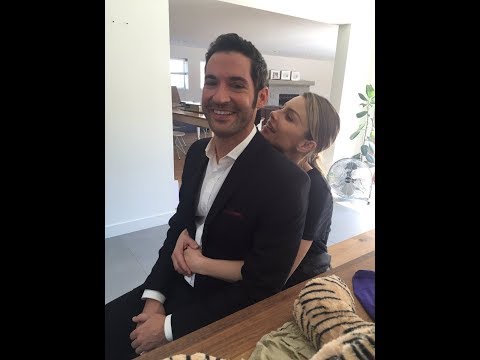 Lauren German and Tom Ellis behind camera | Lucifer & Chloe