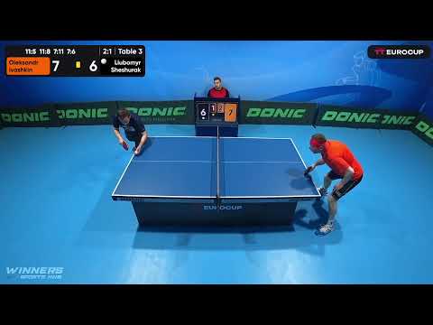 11:35 Oleksandr Ivashkin 3-1 Liubomyr Sheshurak 12.05.2023 TT Euro.Cup Ukraine Star. TABLE 3