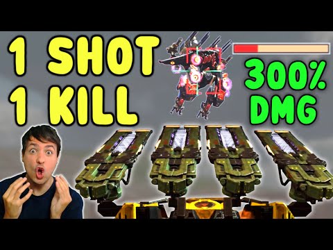 1 SHOT 1 KILL 💀 GAUSS BEHEMOTH 300% DAMAGE - War Robots Mk2 Gameplay WR