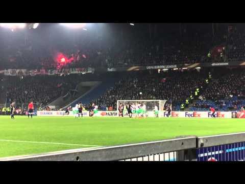 Luca Zuffi's beautiful freekick goal (FC Basel vs St. Etienne - UEFA Europa League, 25/02/2016)