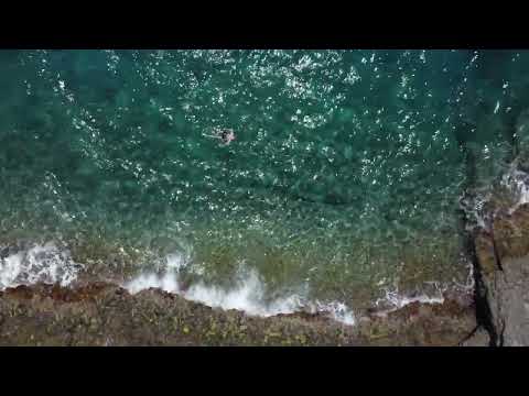 Me having a little swim | Punta Chiappa | Italy | Drone video | DJI Mini 2