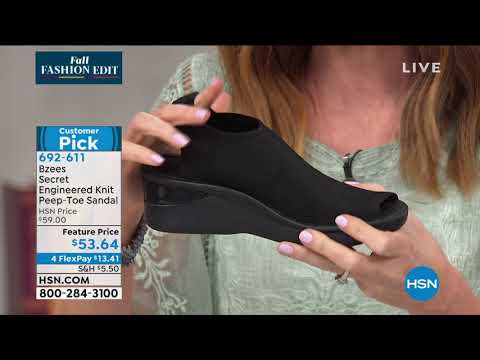 Bzees Secret Engineered Knit PeepToe Sandal