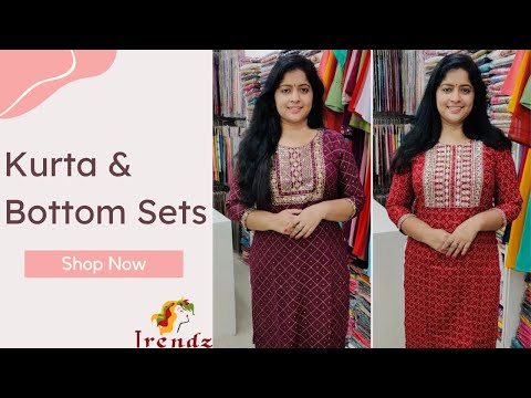 Cotton & Rayon Top Bottom Kurta Sets || Casual Wear and Palazzo Sets